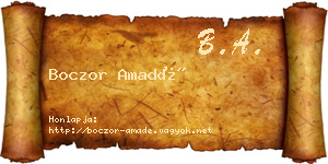 Boczor Amadé névjegykártya
